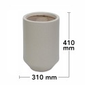 Ghiveci ecologic, Eco-friendly, Naimeed D6352, Mediu, din materiale minerale, Crem, 41x31x31cm Ghiveci ecologic, Eco-friendly, Naimeed D6352, Mediu, din materiale minerale, Crem, 41x31x31cm
