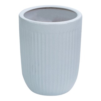 Ghiveci ecologic, Eco-friendly, Naimeed D6358, Mare, din materiale minerale, Alb, 48x40x40cm