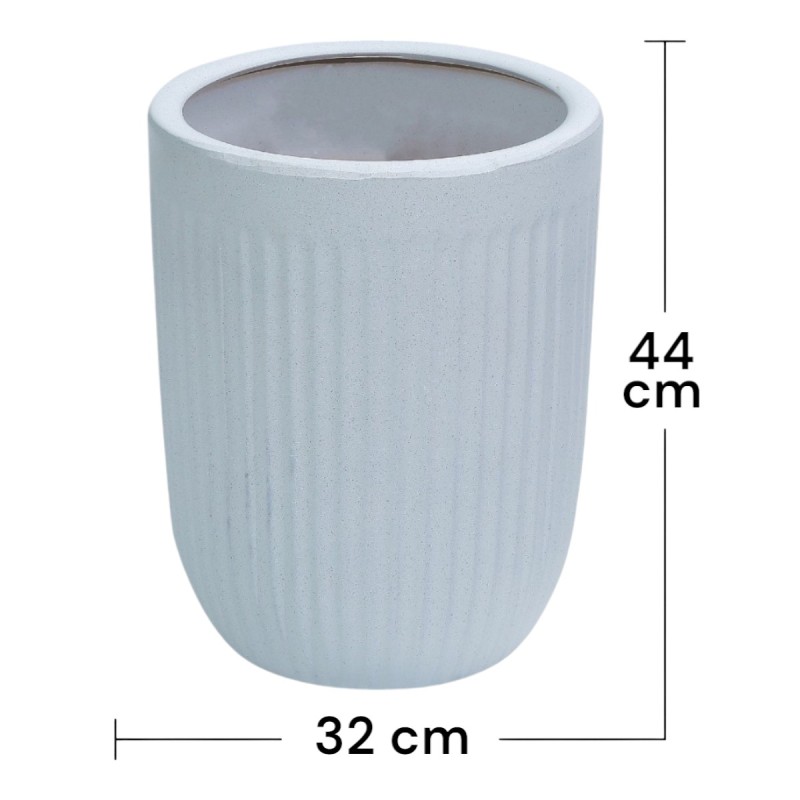 Ghiveci ecologic, Eco-friendly, Naimeed D6358, Mediu, din materiale minerale, Alb, 44x32x32cm Ghiveci ecologic, Eco-friendly, Naimeed D6358, Mediu, din materiale minerale, Alb, 44x32x32cm