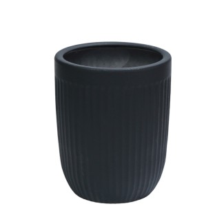 Ghiveci ecologic, Eco-friendly, Naimeed D6359, Mediu, din materiale minerale, Negru, 44x32x32cm