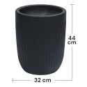Ghiveci ecologic, Eco-friendly, Naimeed D6359, Mediu, din materiale minerale, Negru, 44x32x32cm