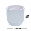 Ghiveci ecologic, Eco-friendly, Naimeed D6360, Mare, din materiale minerale, Alb, 40x39x39cm