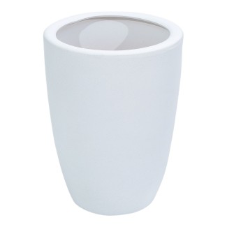 Ghiveci ecologic, Eco-friendly, Naimeed D6364, Mare, din materiale minerale, Alb, 48x39x39cm