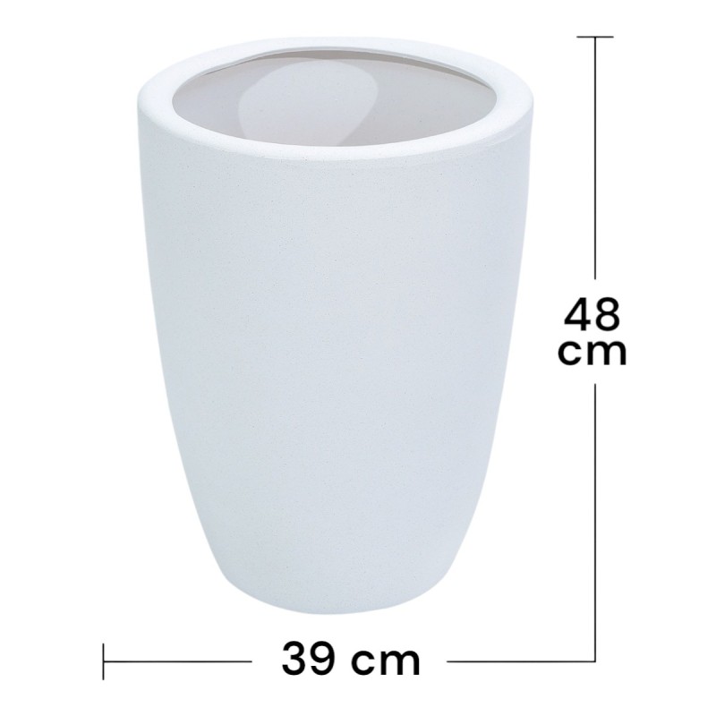 Ghiveci ecologic, Eco-friendly, Naimeed D6364, Mare, din materiale minerale, Alb, 48x39x39cm Ghiveci ecologic, Eco-friendly, Naimeed D6364, Mare, din materiale minerale, Alb, 48x39x39cm