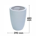 Ghiveci ecologic, Eco-friendly, Naimeed D6365, Mare, din materiale minerale, Gri, 48x39x39cm Ghiveci ecologic, Eco-friendly, Naimeed D6365, Mare, din materiale minerale, Gri, 48x39x39cm
