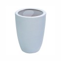 Ghiveci ecologic, Eco-friendly, Naimeed D6365, Mic, din materiale minerale, Gri, 29x24x24cm