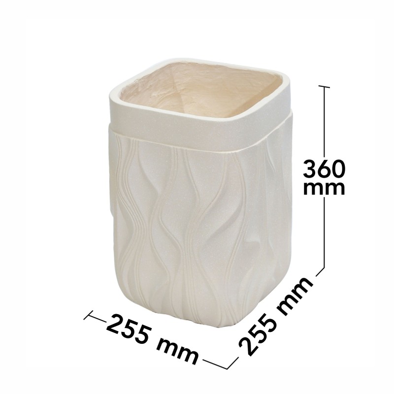 Ghiveci ecologic, Eco-friendly, Naimeed D6369, Mic, din materiale minerale, Crem, 36x25,5x25,5cm Ghiveci ecologic, Eco-friendly, Naimeed D6369, Mic, din materiale minerale, Crem, 36x25,5x25,5cm