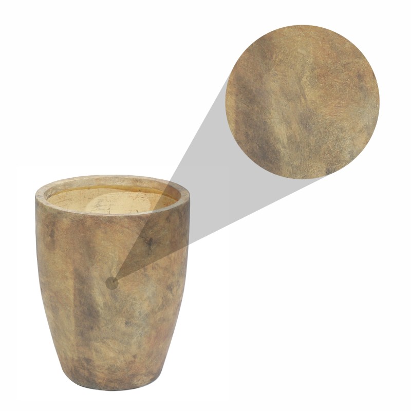 Ghiveci ecologic, Eco-friendly, Naimeed D6371, Mic, din materiale minerale, Maro, 32x26x26cm