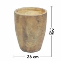 Ghiveci ecologic, Eco-friendly, Naimeed D6371, Mic, din materiale minerale, Maro, 32x26x26cm