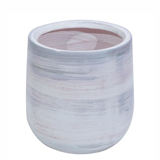 Ghiveci ecologic, Eco-friendly, Naimeed D6378, Mic, din materiale minerale, Gri, 26x23x23cm