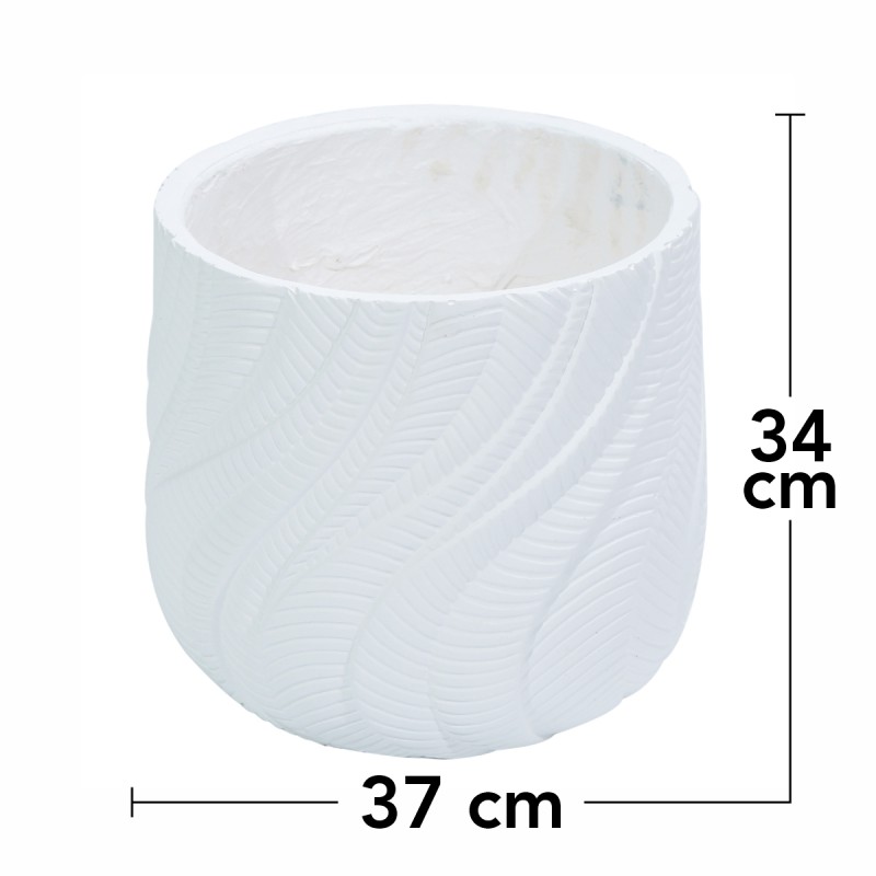 Ghiveci ecologic, Eco-friendly, Naimeed D6379, Mediu, din materiale minerale, Alb, 34x37x37cm Ghiveci ecologic, Eco-friendly, Naimeed D6379, Mediu, din materiale minerale, Alb, 34x37x37cm