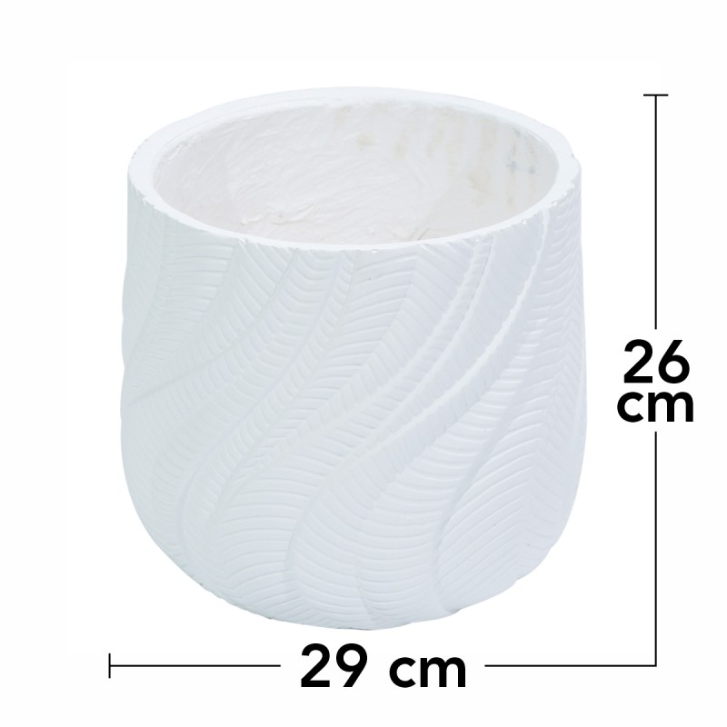 Ghiveci ecologic, Eco-friendly, Naimeed D6379, Mic, din materiale minerale, Alb, 26x29x29cm Ghiveci ecologic, Eco-friendly, Naimeed D6379, Mic, din materiale minerale, Alb, 26x29x29cm
