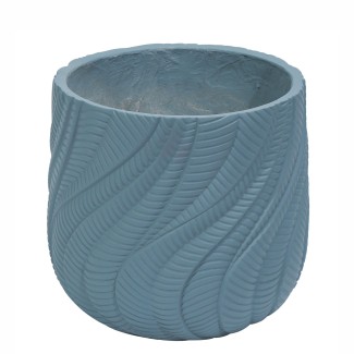 Ghiveci ecologic, Eco-friendly, Naimeed D6381, Mic, din materiale minerale, Albastru Provincial, 26x29x29cm