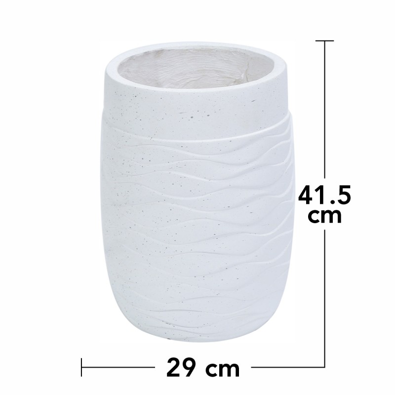 Ghiveci ecologic, Eco-friendly, Naimeed D6382, Mediu, din materiale minerale, Alb, 41,5x29x29cm Ghiveci ecologic, Eco-friendly, Naimeed D6382, Mediu, din materiale minerale, Alb, 41,5x29x29cm