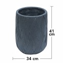 Ghiveci ecologic, Eco-friendly, Naimeed D6385 Mediu, din materiale minerale, Negru, 41x34x34cm Ghiveci ecologic, Eco-friendly, Naimeed D6385 Mediu, din materiale minerale, Negru, 41x34x34cm