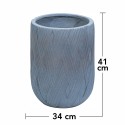 Ghiveci ecologic, Eco-friendly, Naimeed D6387 Mediu, din materiale minerale, Gri, 41x34x34cm Ghiveci ecologic, Eco-friendly, Naimeed D6387 Mediu, din materiale minerale, Gri, 41x34x34cm