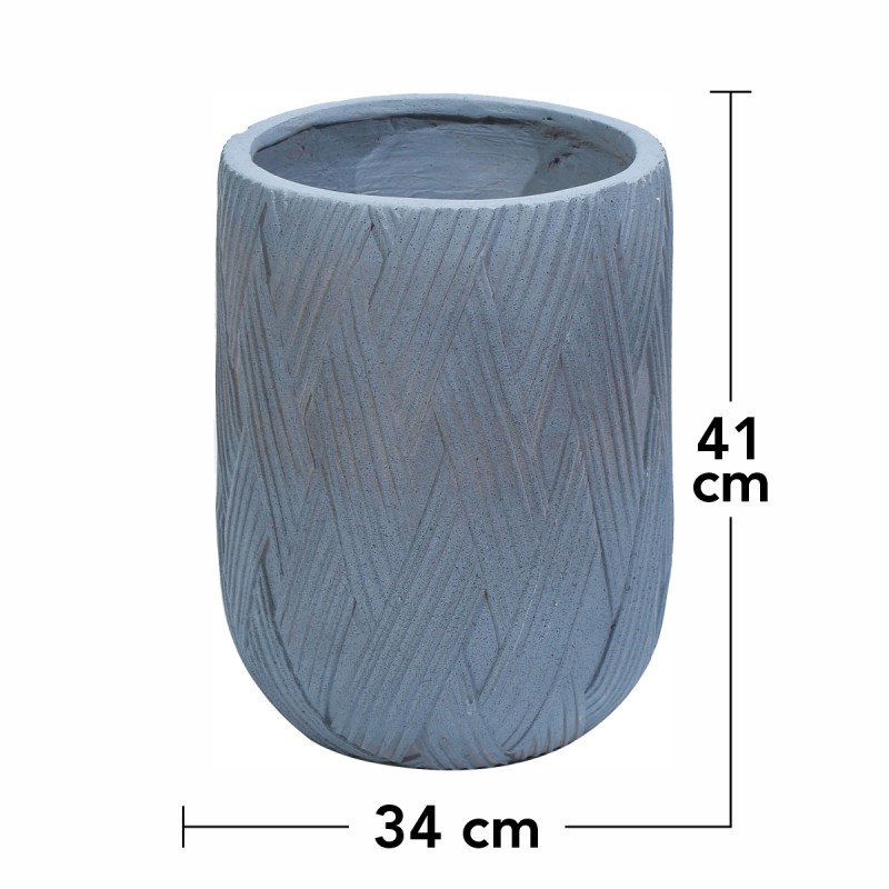 Ghiveci ecologic, Eco-friendly, Naimeed D6387 Mediu, din materiale minerale, Gri, 41x34x34cm Ghiveci ecologic, Eco-friendly, Naimeed D6387 Mediu, din materiale minerale, Gri, 41x34x34cm