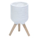 Ghiveci ecologic, Eco-friendly, Naimeed D6392, Mare, din materiale minerale, Alb, 38x36x36cm