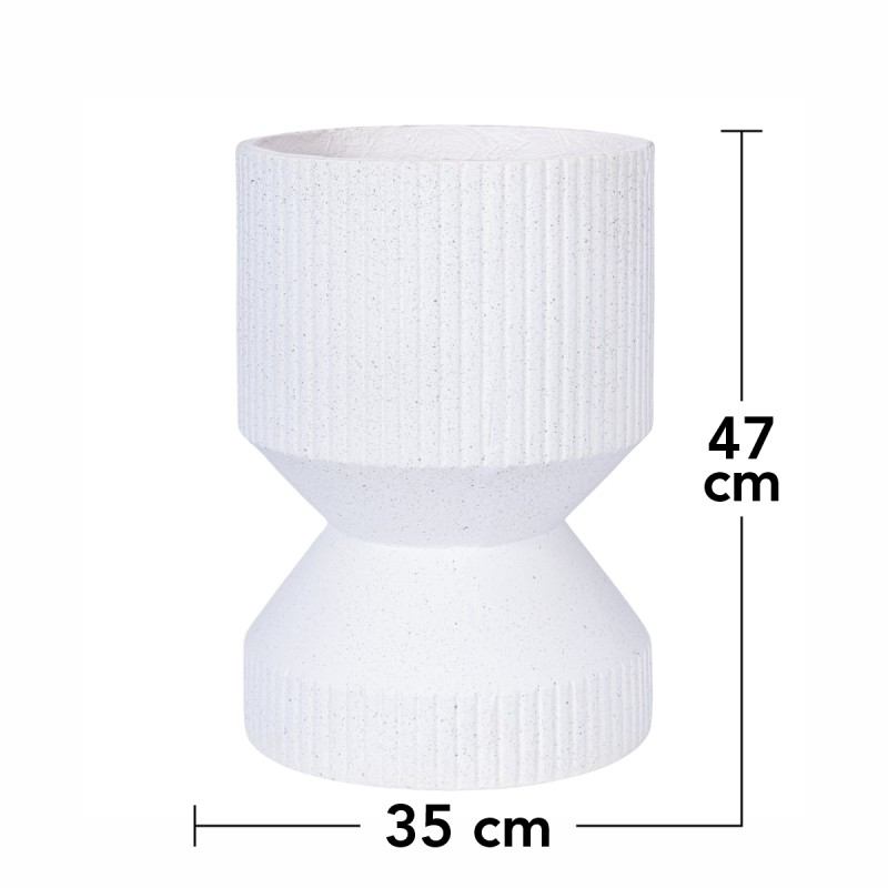 Ghiveci ecologic, Eco-friendly, Naimeed D6406, din materiale minerale, Alb, 47x35x35cm Ghiveci ecologic, Eco-friendly, Naimeed D6406, din materiale minerale, Alb, 47x35x35cm