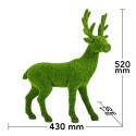 Figurina din iarba artificiala, Naimeed D6535, Cerb, Verde, 52 cm