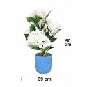 Floare artificiala in ghiveci, Hortensie, Naimeed D2854, 39x39x50cm, Alb Floare artificiala in ghiveci, Hortensie, Naimeed D2854, 39x39x50cm, Alb
