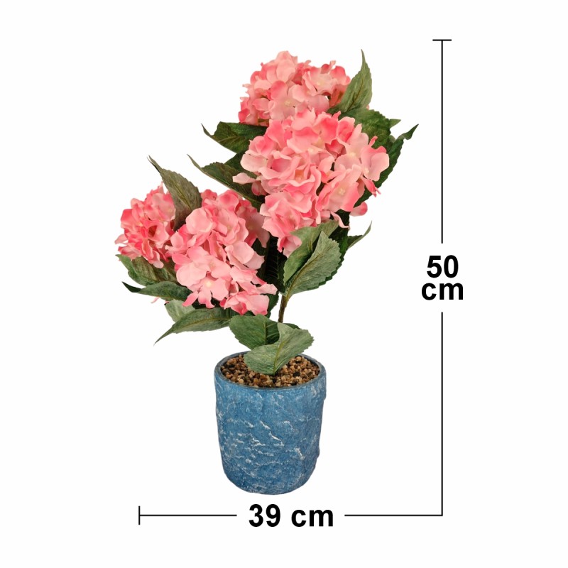Floare artificiala in ghiveci, Hortensie, Naimeed D2854, 39x39x50cm, Roz Floare artificiala in ghiveci, Hortensie, Naimeed D2854, 39x39x50cm, Roz