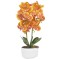 Orhidee cu aspect natural in ghiveci ceramic, 50 cm, Naimeed D4848, Portocaliu