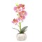 Orhidee cu aspect natural in ghiveci ceramic, 30 cm, Naimeed D4856, Roz