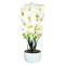 Orhidee cu aspect natural in ghiveci ceramic, 50 cm, Naimeed D5819, Alb