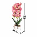 Orhidee cu aspect natural in ghiveci ceramic, 50 cm, Naimeed D5819, Mov Orhidee cu aspect natural in ghiveci ceramic, 50 cm, Naimeed D5819, Mov