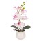 Orhidee cu aspect natural in ghiveci ceramic, 49 cm, Naimeed D6892, Alb-roz