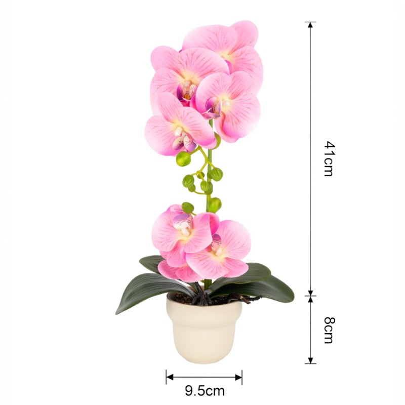 Orhidee cu aspect natural in ghiveci ceramic, 49 cm, Naimeed D6896, Roz Orhidee cu aspect natural in ghiveci ceramic, 49 cm, Naimeed D6896, Roz