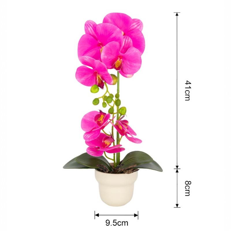 Orhidee cu aspect natural in ghiveci ceramic, 49 cm, Naimeed D6897, Fucsia Orhidee cu aspect natural in ghiveci ceramic, 49 cm, Naimeed D6897, Fucsia