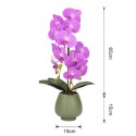 Orhidee cu aspect natural in ghiveci ceramic, 80 cm, Naimeed D6906, Mov/Verde Orhidee cu aspect natural in ghiveci ceramic, 80 cm, Naimeed D6906, Mov/Verde