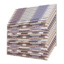 Set 10 panouri decorative, Autoadeziv, suprafata acoperita 3.6 m2, Naimeed D3521, 60x60 cm, Multicolor