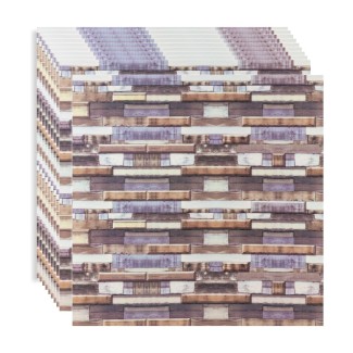 Set 10 panouri decorative, Autoadeziv, suprafata acoperita 3.6 m2, Naimeed D3521, 60x60 cm, Multicolor