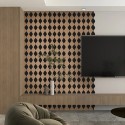 Set 6 Panouri riflaj acustic decorativ, MDF si pasla, Naimeed D6233, 240x30x1.8cm, Castan Set 6 Panouri riflaj acustic decorativ, MDF si pasla, Naimeed D6233, 240x30x1.8cm, Castan