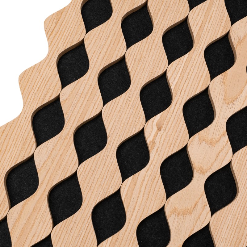 Set 6 Panouri riflaj acustic decorativ, MDF si pasla, Naimeed D6233, 240x30x1.8cm, Castan Set 6 Panouri riflaj acustic decorativ, MDF si pasla, Naimeed D6233, 240x30x1.8cm, Castan