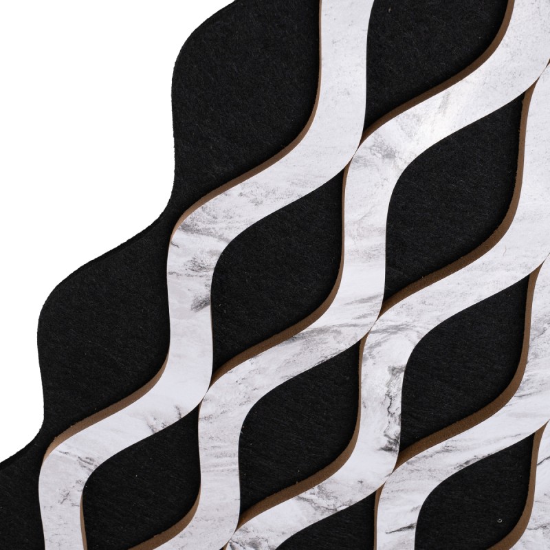 Set 6 Panouri riflaj acustic decorativ, MDF si pasla, Naimeed D6238, 240x30x1.8cm, Alb Set 6 Panouri riflaj acustic decorativ, MDF si pasla, Naimeed D6238, 240x30x1.8cm, Alb