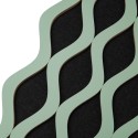 Set 3 Panouri riflaj acustic decorativ, MDF si pasla, Naimeed D6240, 240x30x1.8cm, Verde