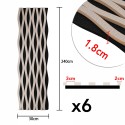 Set 6 Panouri riflaj acustic decorativ, MDF si pasla, Naimeed D6243, 240x30x1.8cm, Gri Set 6 Panouri riflaj acustic decorativ, MDF si pasla, Naimeed D6243, 240x30x1.8cm, Gri