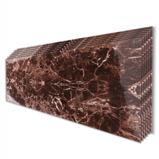 Set 6 panouri decorative, Naimeed D6571, Autoadeziv, aspect lucios, suprafata acoperita 1.08 mp, 30x60 cm, Maro Set 6 panouri decorative, Naimeed D6571, Autoadeziv, aspect lucios, suprafata acoperita 1.08 mp, 30x60 cm, Maro