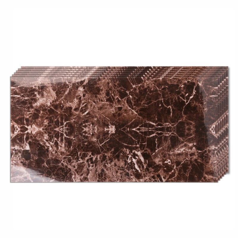 Set 6 panouri decorative, Naimeed D6571, Autoadeziv, aspect lucios, suprafata acoperita 1.08 mp, 30x60 cm, Maro Set 6 panouri decorative, Naimeed D6571, Autoadeziv, aspect lucios, suprafata acoperita 1.08 mp, 30x60 cm, Maro