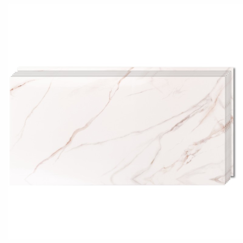Set 6 panouri decorative, Naimeed D6572, Autoadeziv, aspect lucios, suprafata acoperita 1.08 mp, 30x60 cm, Marmura Alba Set 6 panouri decorative, Naimeed D6572, Autoadeziv, aspect lucios, suprafata acoperita 1.08 mp, 30x60 cm, Marmura Alba