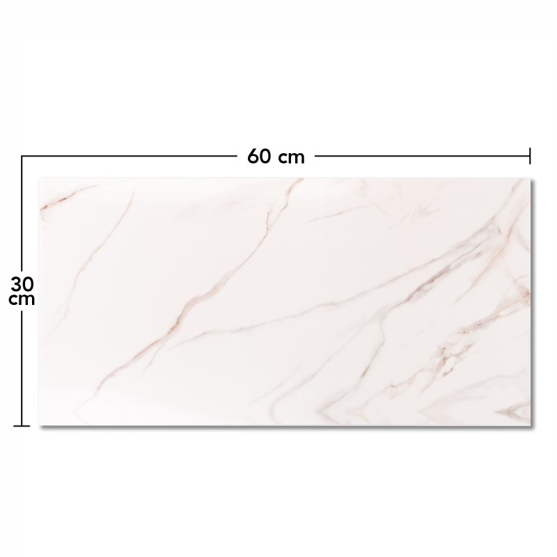 Set 6 panouri decorative, Naimeed D6572, Autoadeziv, aspect lucios, suprafata acoperita 1.08 mp, 30x60 cm, Marmura Alba Set 6 panouri decorative, Naimeed D6572, Autoadeziv, aspect lucios, suprafata acoperita 1.08 mp, 30x60 cm, Marmura Alba