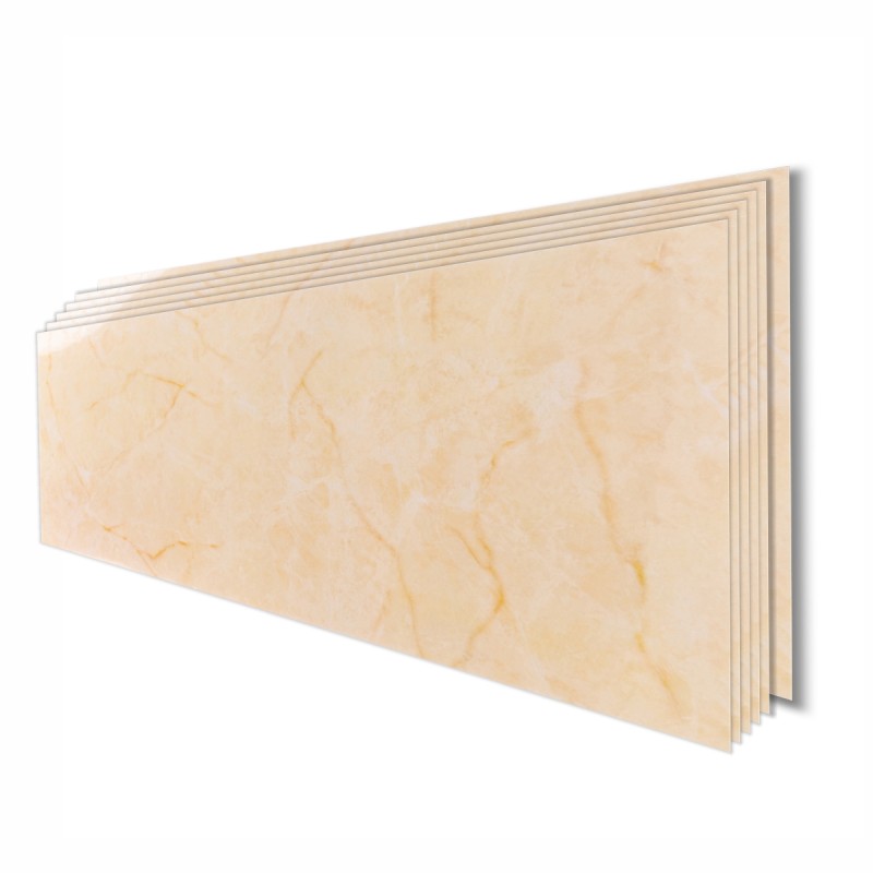 Set 6 panouri decorative, Naimeed D6574, Autoadeziv, aspect lucios, suprafata acoperita 1.08 mp, 30x60 cm, Crem Set 6 panouri decorative, Naimeed D6574, Autoadeziv, aspect lucios, suprafata acoperita 1.08 mp, 30x60 cm, Crem