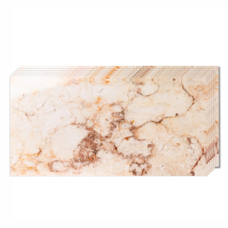 Set 6 panouri decorative, Naimeed D6575, Autoadeziv, aspect lucios, suprafata acoperita 1.08 mp, 30x60 cm, Crem Set 6 panouri decorative, Naimeed D6575, Autoadeziv, aspect lucios, suprafata acoperita 1.08 mp, 30x60 cm, Crem