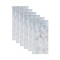 Set 6 panouri decorative autoadezive cu folie de aluminiu, efect marmura,  suprafata acoperita 1.08 m², Naimeed D7106, 60x30 cm, Gri