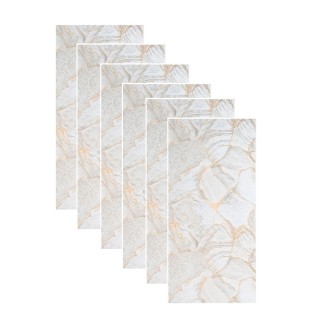 Set 6 panouri decorative autoadezive cu folie de aluminiu, efect marmura,  suprafata acoperita 1.08 m², Naimeed D7113, 60x30 cm, Bej/Gri Set 6 panouri decorative autoadezive cu folie de aluminiu, efect marmura,  suprafata acoperita 1.08 m², Naimeed D7113, 60x30 cm, Bej/Gri