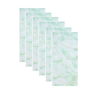 Set 6 panouri decorative autoadezive cu folie de aluminiu, efect marmura,  suprafata acoperita 1.08 m², Naimeed D7122, 60x30 cm, Verde deschis Set 6 panouri decorative autoadezive cu folie de aluminiu, efect marmura,  suprafata acoperita 1.08 m², Naimeed D7122, 60x30 cm, Verde deschis